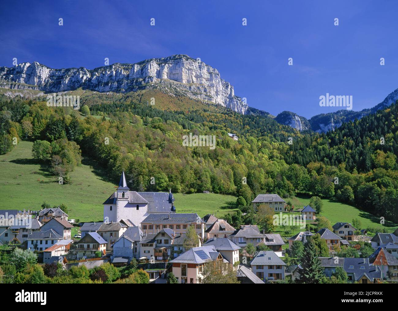 Frankreich, Savoie Entremont-le-Vieux, Dorf im Chartreuse-Massiv Stockfoto