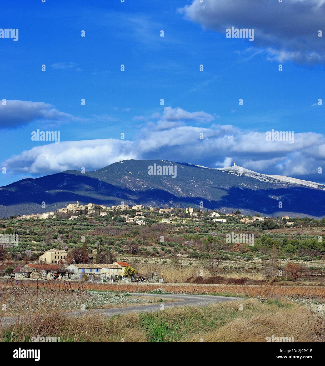 Frankreich, Vaucluse, Crillon-la-Brave, ein Dorf am Fuße des Mont Ventoux Stockfoto