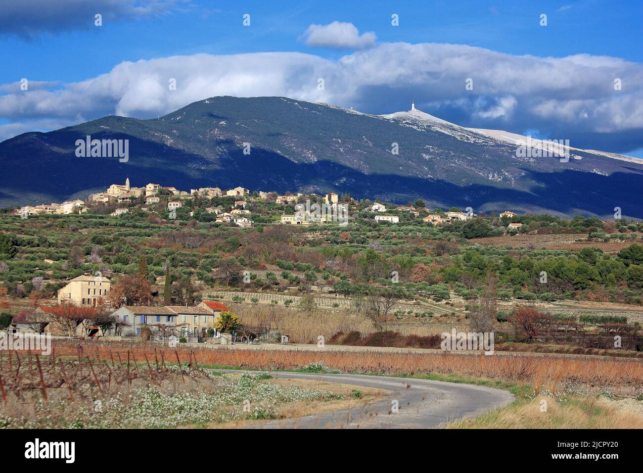 Frankreich, Vaucluse, Crillon-la-Brave, ein Dorf am Fuße des Mont Ventoux Stockfoto
