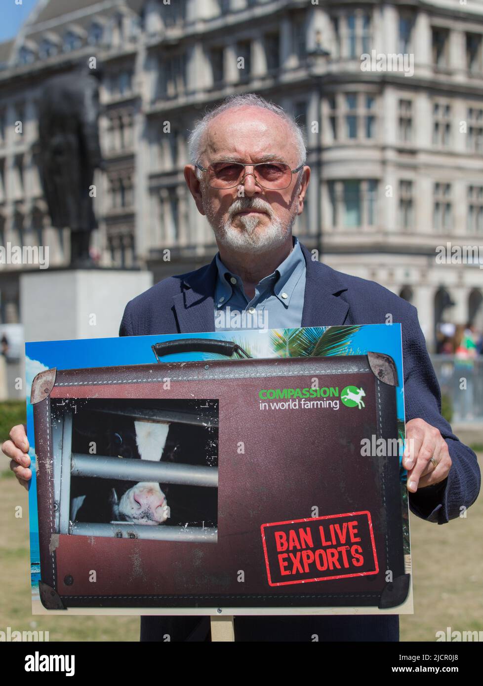 London uk 14. june 2022 peter Egan schließt sich dem Protest gegen Lebendtierexporte an Stockfoto