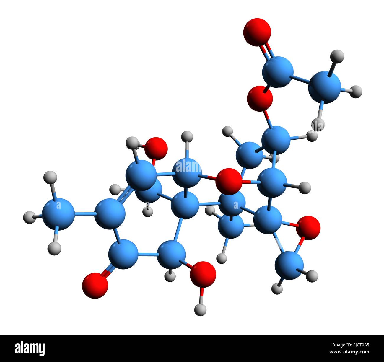 3d Bild Der Skelettformel Von 3 Acetyldeoxynivalenol Molekularchemische Struktur Von Mykotoxin 