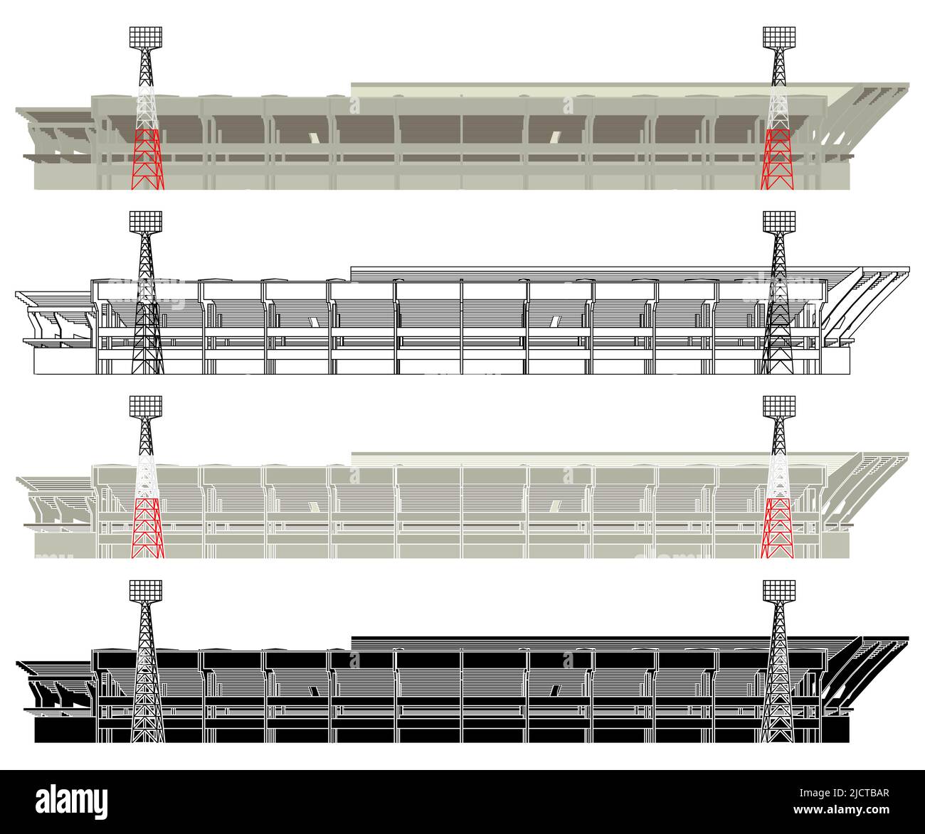 Arruda Stadion in Recife, Brasilien Stock Vektor