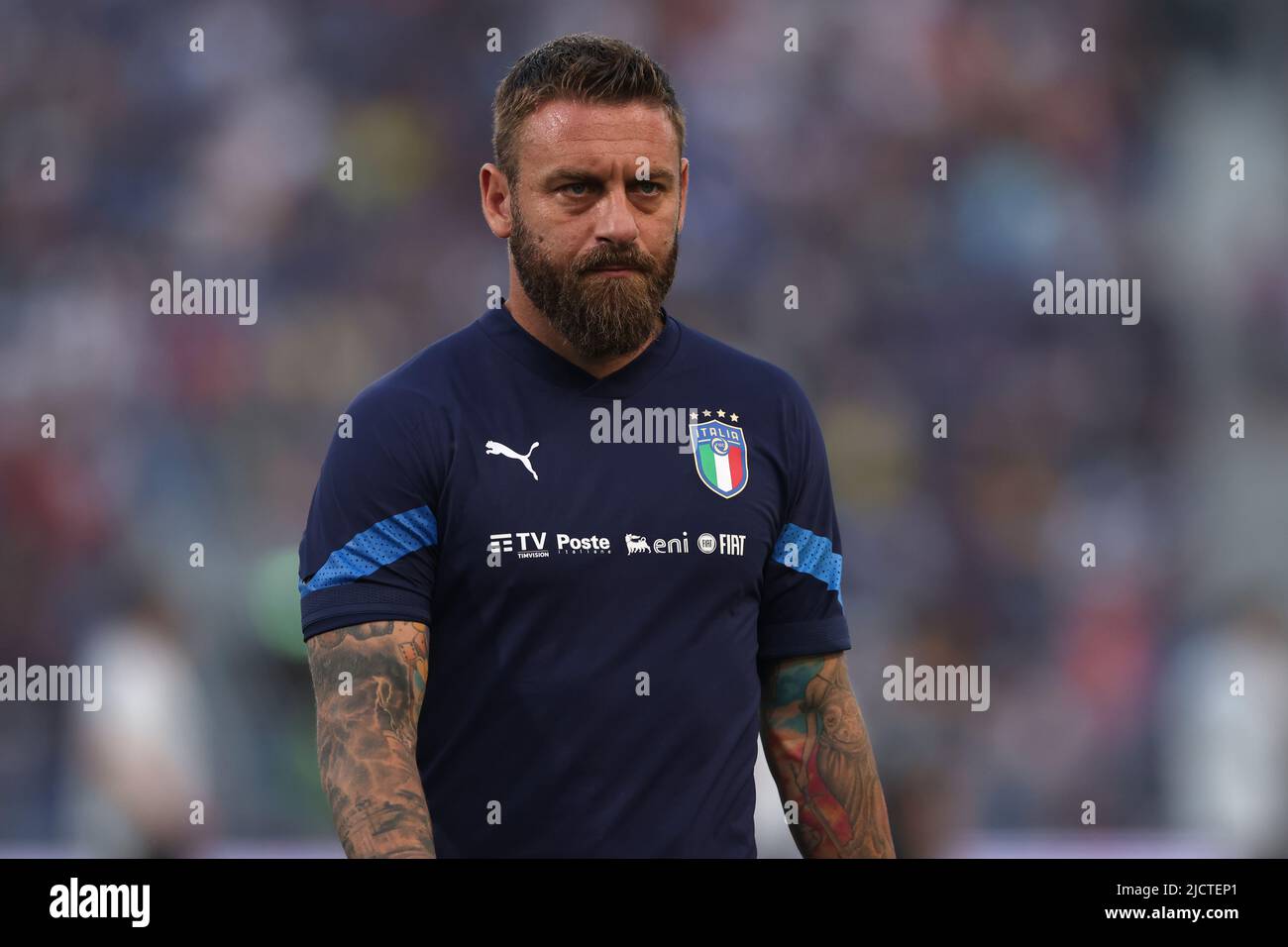 Bologna, Italien, 4.. Juni 2022. Daniele De Rossi Italien Technischer Mitarbeiter beim Aufwärmen vor dem Spiel der UEFA Nations League im Stadio Renato Dall'Ara, Bologna. Bildnachweis sollte lauten: Jonathan Moscrop / Sportimage Stockfoto