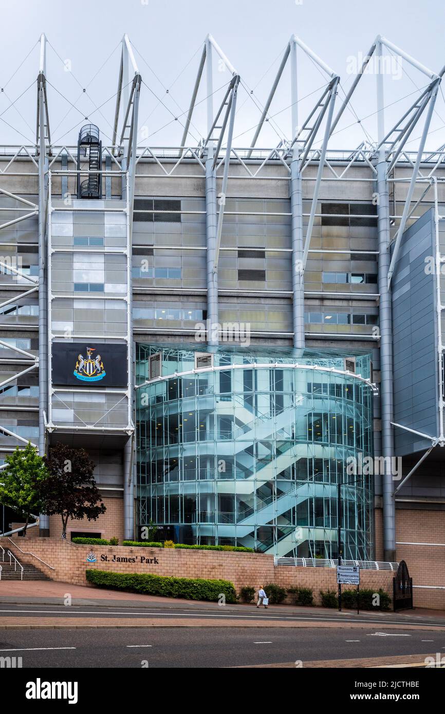 St. James' Park Newcastle, Heimstadion der Fußballmannschaft von Newcastle United. Stockfoto