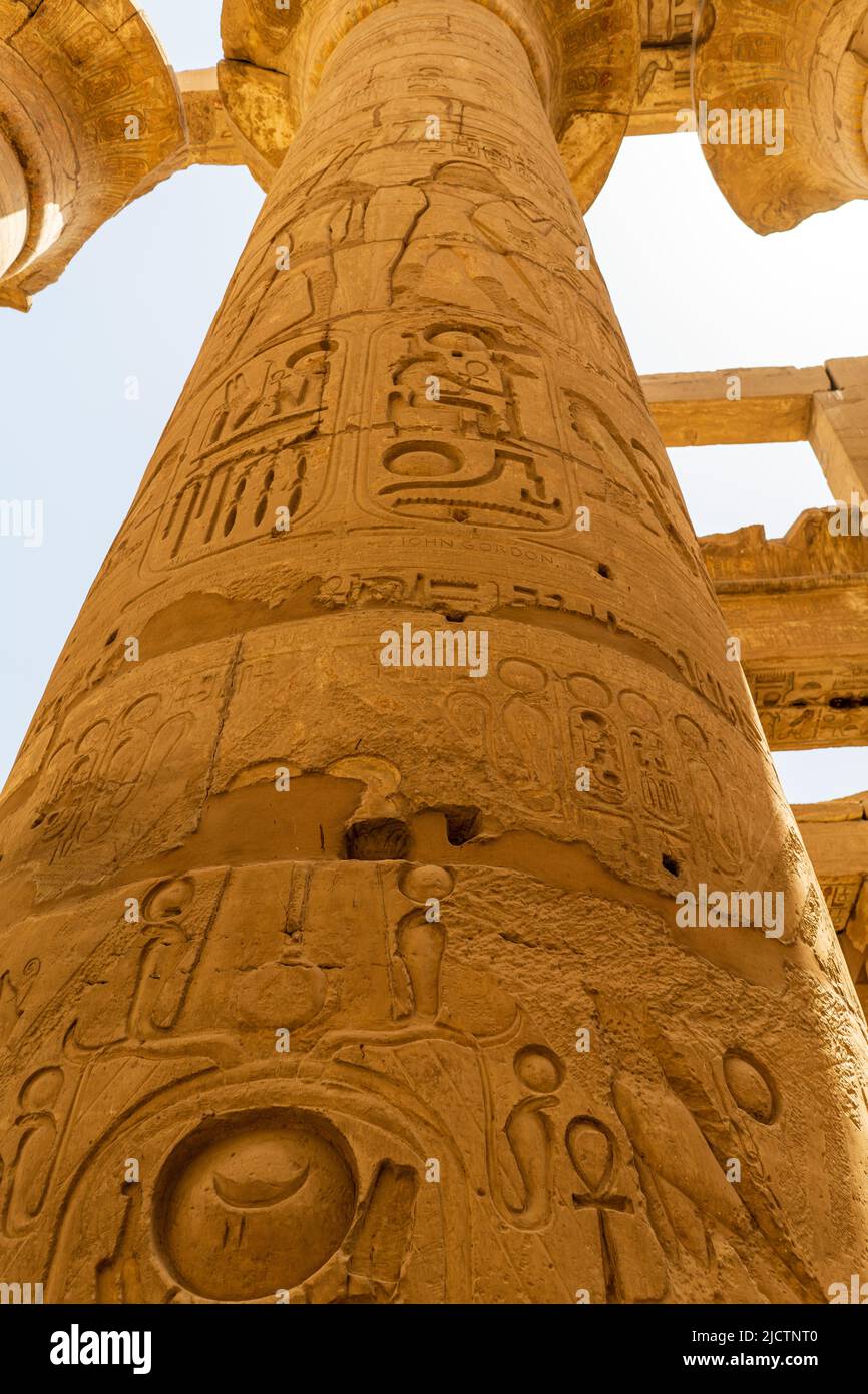 Karnak-Tempel. Luxor, Ägypten Stockfoto