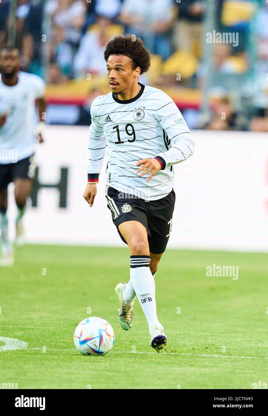 Leroy SANE, DFB 19 im UEFA Nations League 2022 Spiel DEUTSCHLAND - ITALIEN 5-2 in der Saison 2022/2023 am 14. Juni 2022 in Mönchengladbach, Deutschland. © Peter Schatz / Alamy Live News Stockfoto