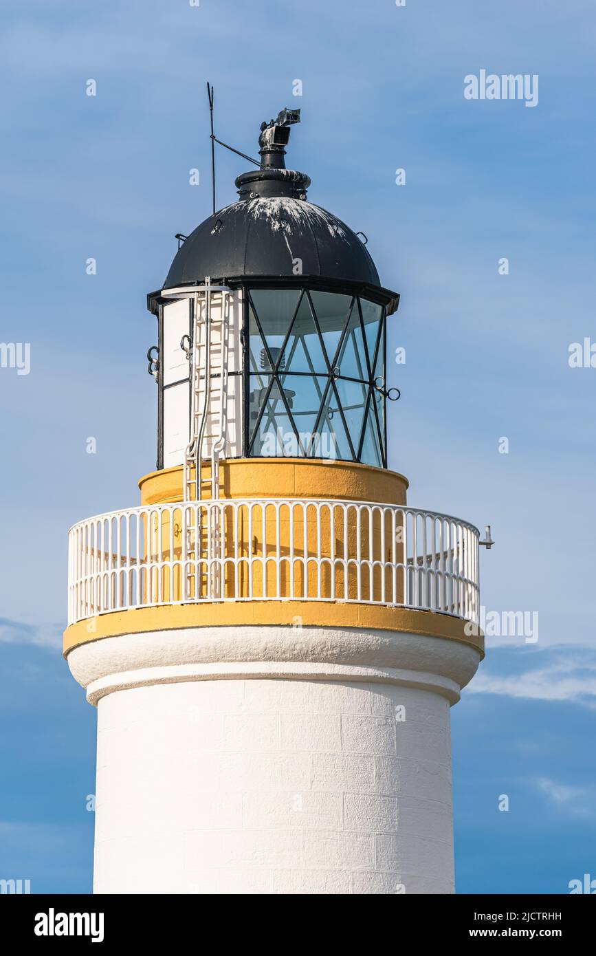 Chanonry Lighthouse auf der Black Isle, Chanonry Point, Ostküste von Schottland, Großbritannien Stockfoto