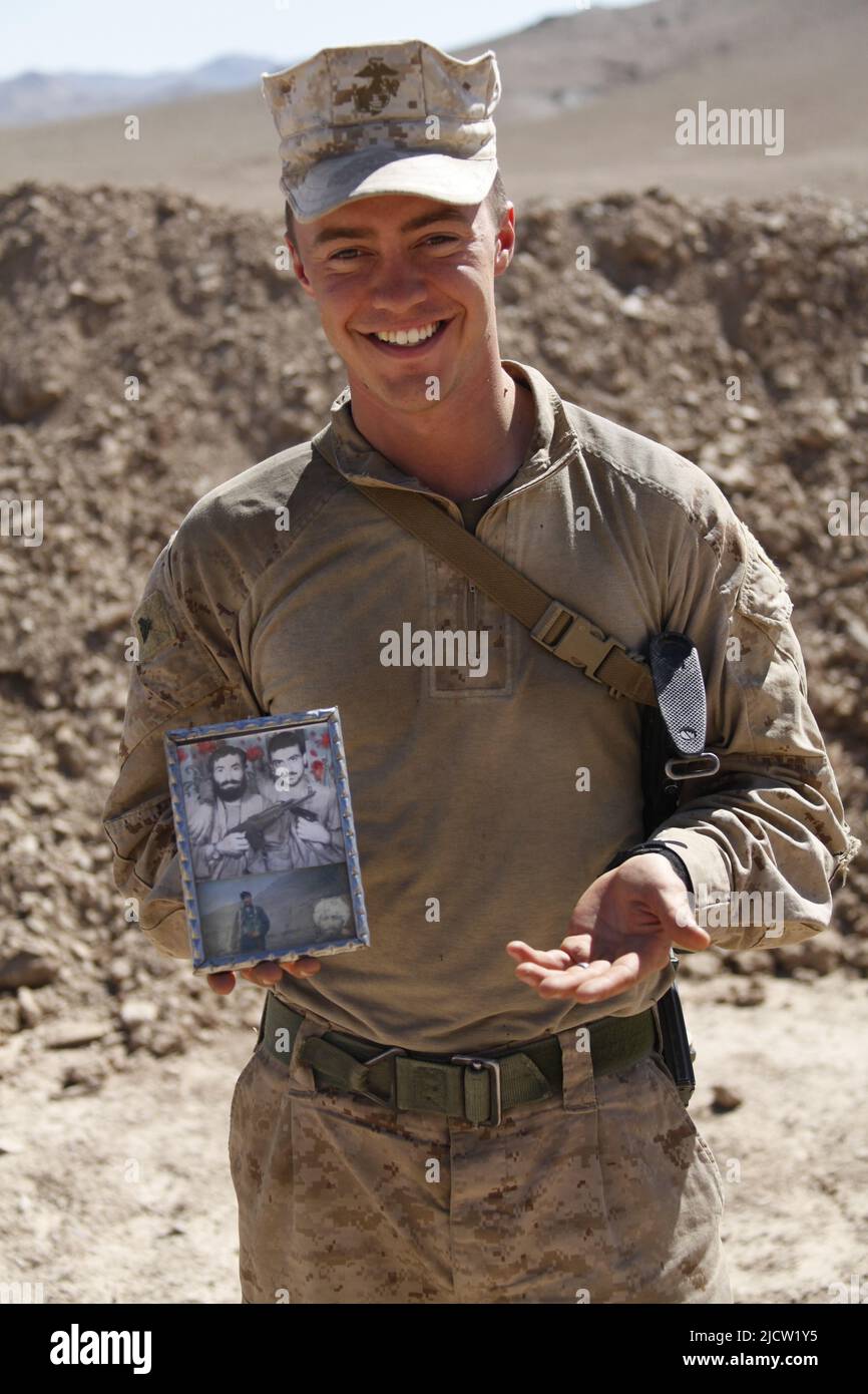 US-Marineinfanteristen, fotografiert in Kajaki, Provinz Helmond, Afghanistan. Stockfoto