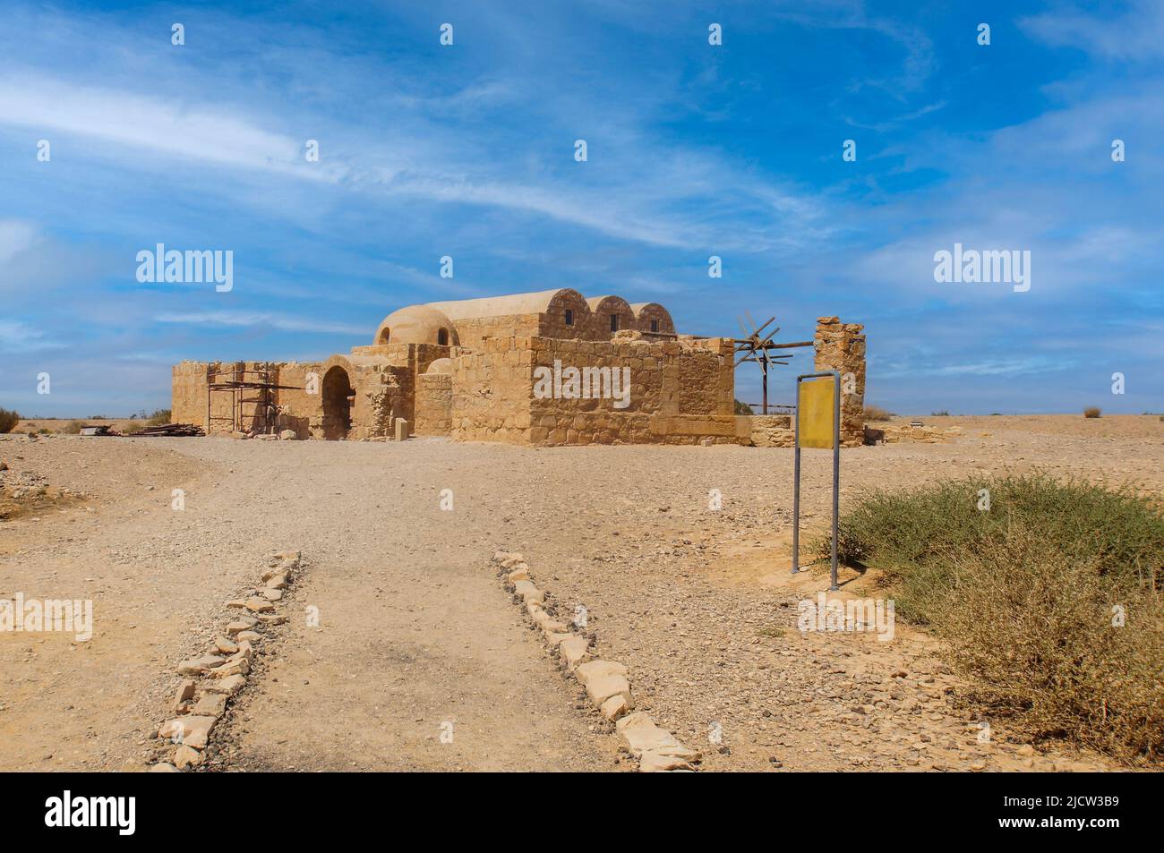 Qusayr 'Amra ist eine historische Wüstenburg im östlichen Teil des Jordans Stockfoto