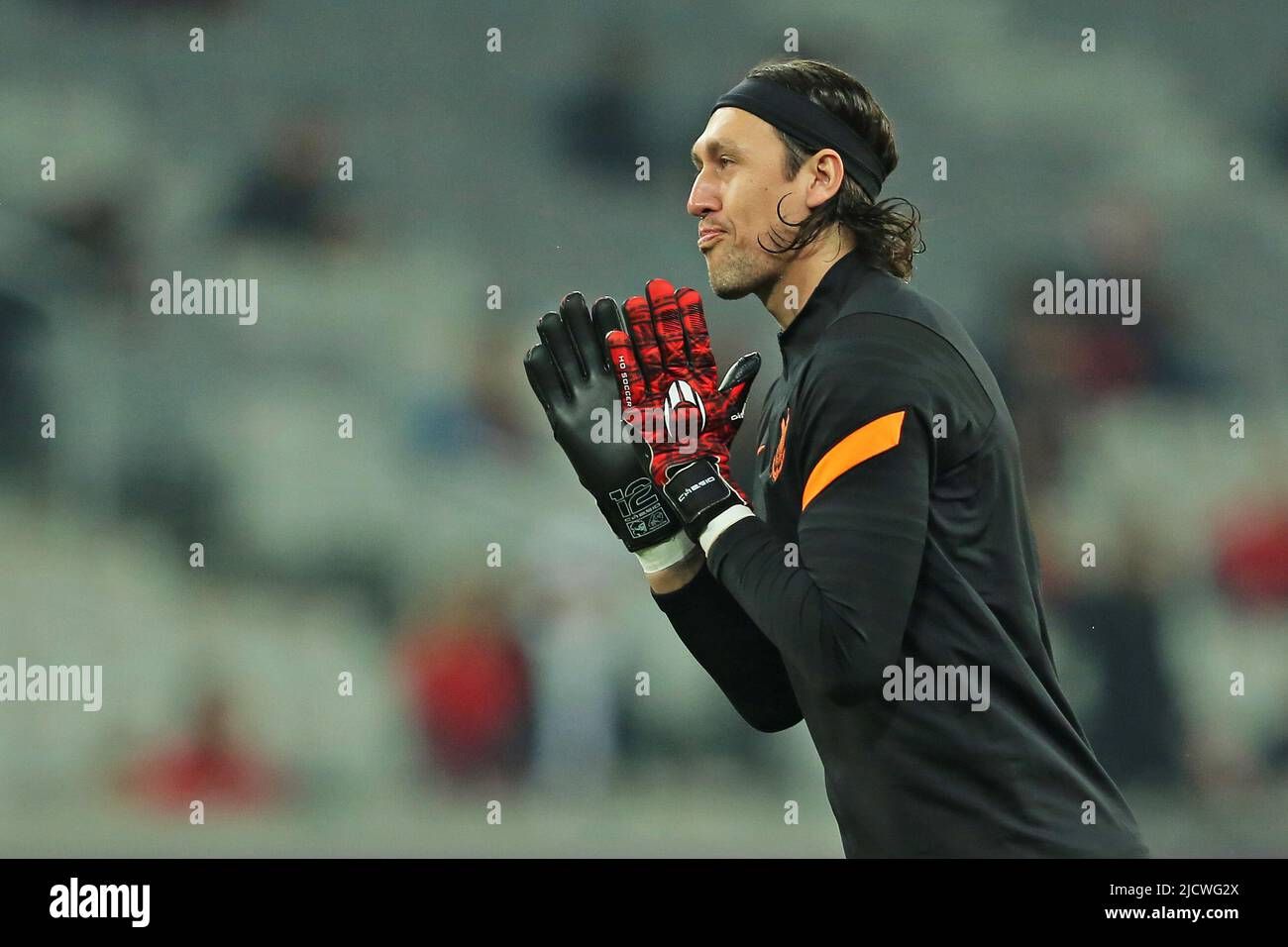 15.. Juni 2022; Arena da Baixada, Curitiba, Paraná, Brazill; Brasilianischer A-League Football Athletico gegen Korinther; Cássio der Korinther Stockfoto