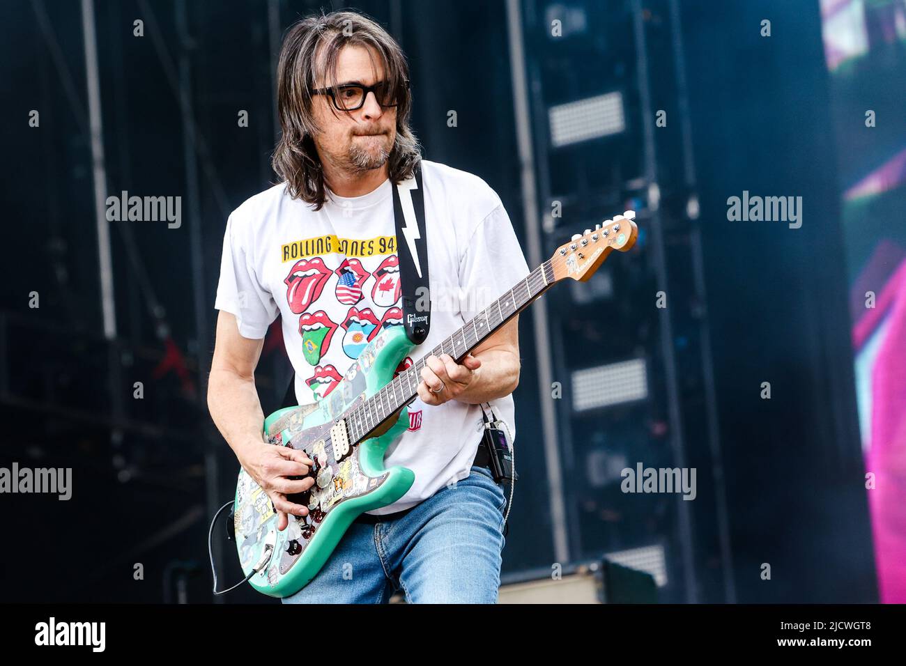 Mailand, Italien, Juni 15 2022. Weezer im Konzert beim IDAYS Festival Stockfoto