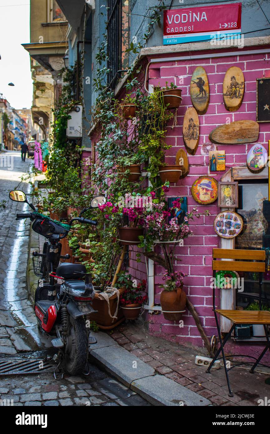 Orte in Fener - istanbul Stockfoto
