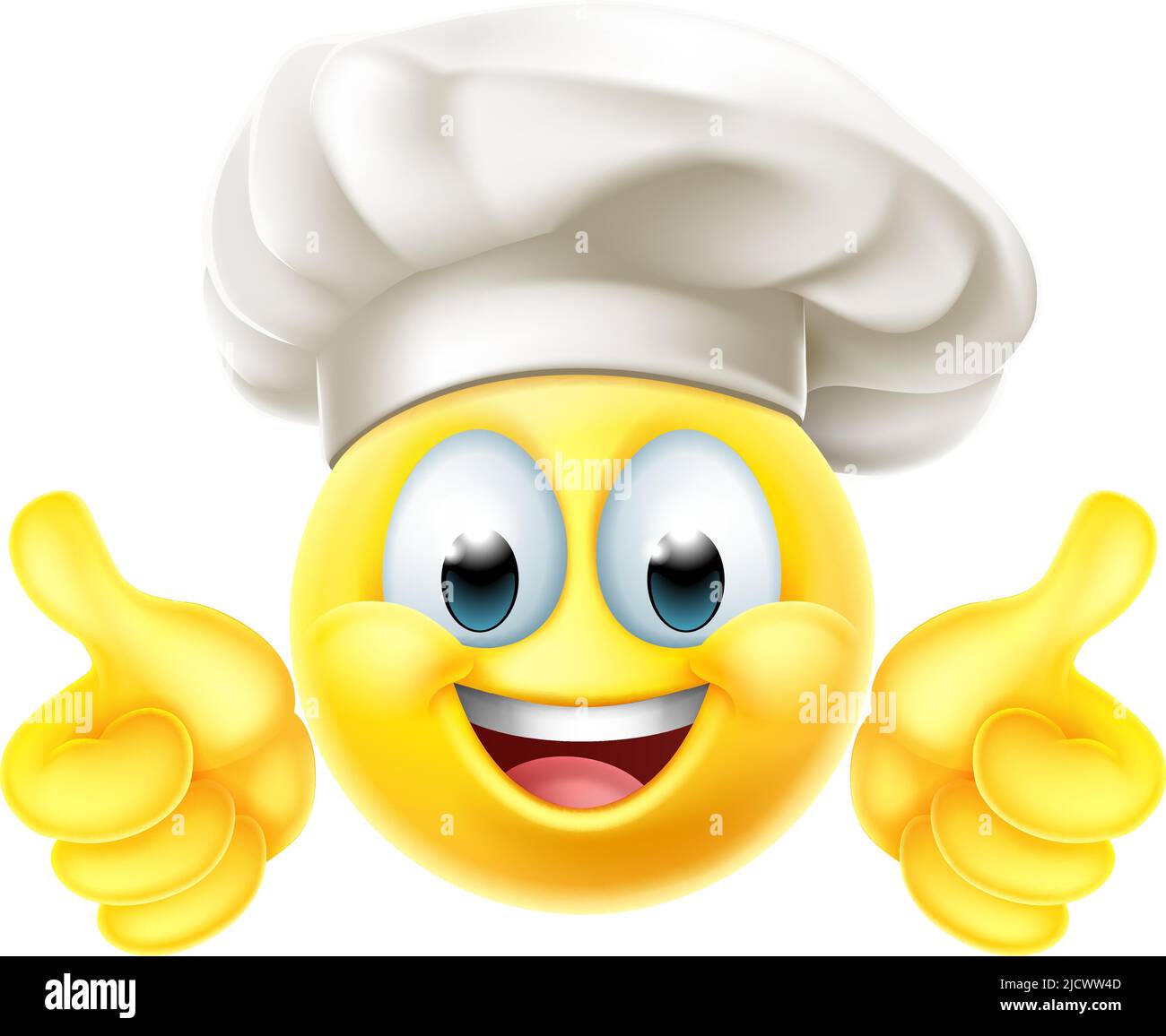 Koch Emoticon Cook Cartoon Face Stock Vektor
