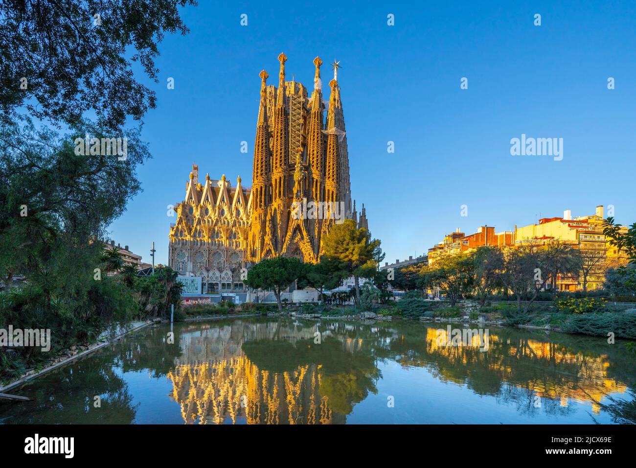 Sagrada Familia, UNESCO-Weltkulturerbe, Barcelona, Katalonien, Spanien, Europa Stockfoto