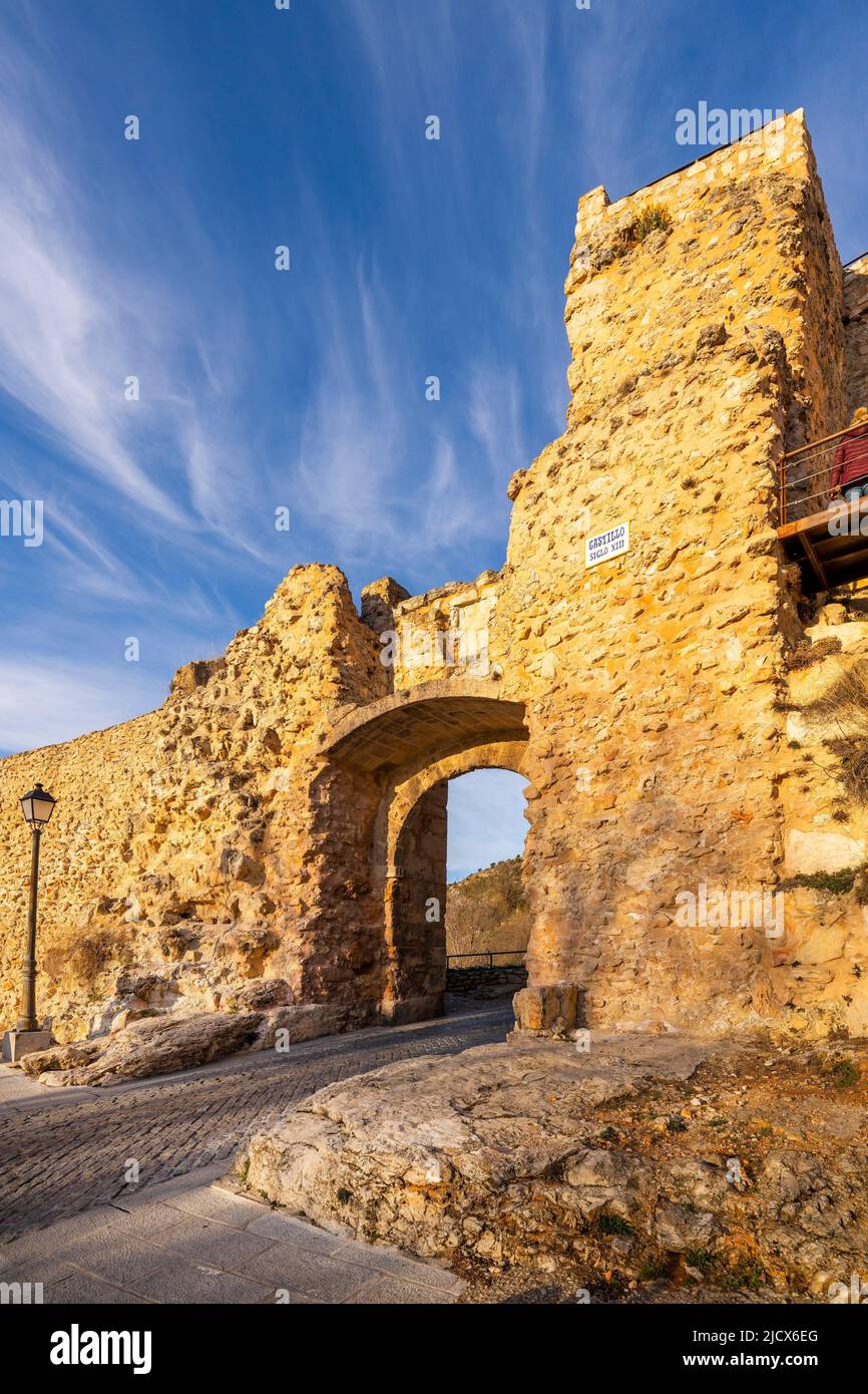 Die Ruinen der Burg, Cuenca, Kastilien-La Mancha, Spanien, Europa Stockfoto
