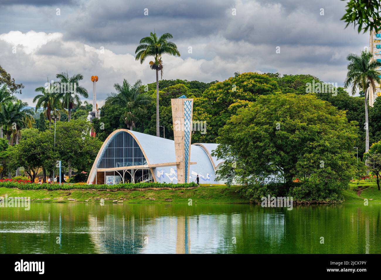 Kirche von Sao Francisco de Assis, Pampulha Modern Ensemble, UNESCO-Weltkulturerbe, Belo Horizonte, Minas Gerais, Brasilien, Südamerika Stockfoto