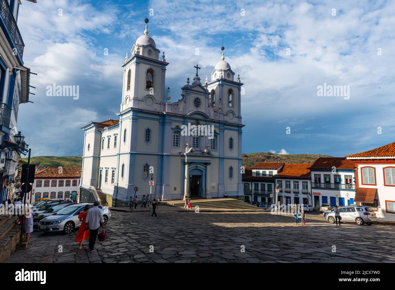 Catedral Metropolitana da Paroquia Santo Antonio da Sao, Diamantina, UNESCO-Weltkulturerbe, Minas Gerais, Brasilien, Südamerika Stockfoto