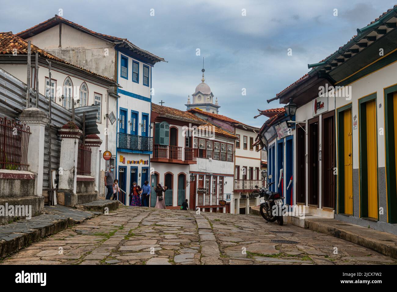 Historische Gebäude, Diamantina, UNESCO-Weltkulturerbe, Minas Gerais, Brasilien, Südamerika Stockfoto