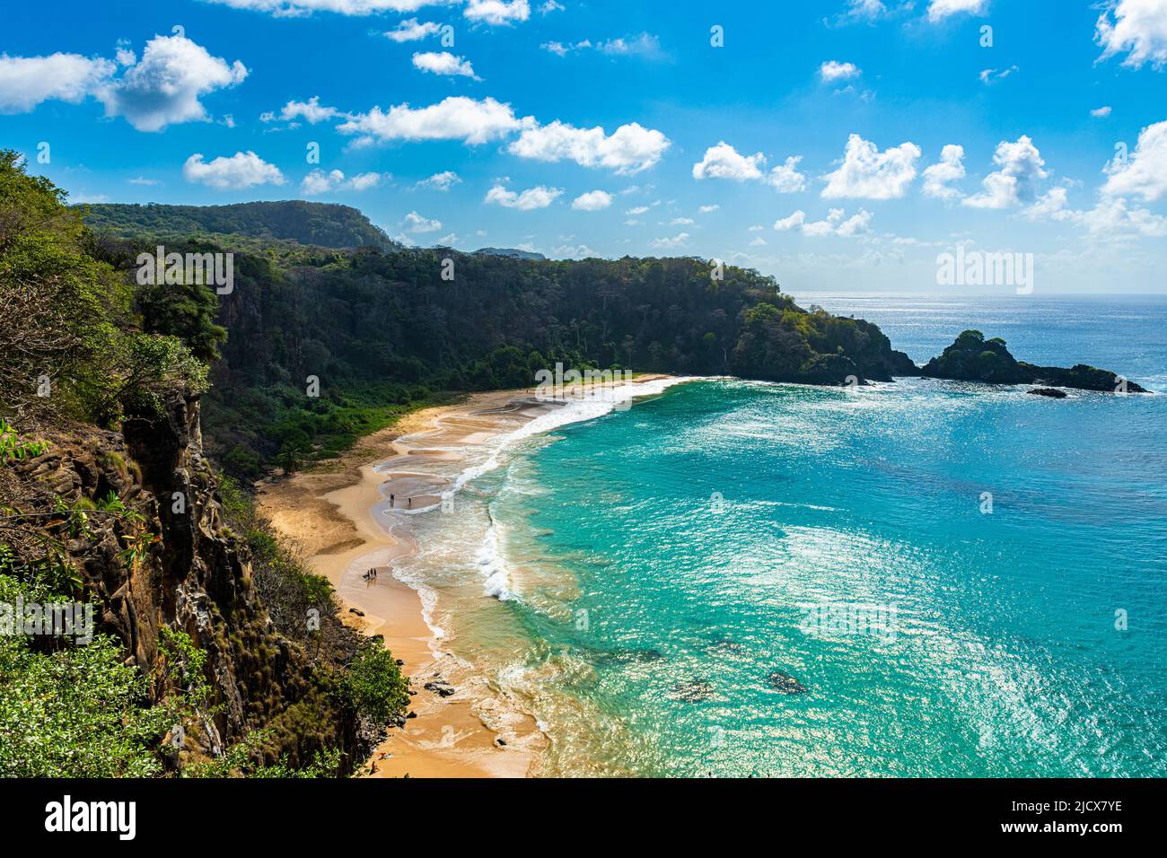 Der weltberühmte Strand von Sancho, Fernando de Noronha, UNESCO-Weltkulturerbe, Brasilien, Südamerika Stockfoto