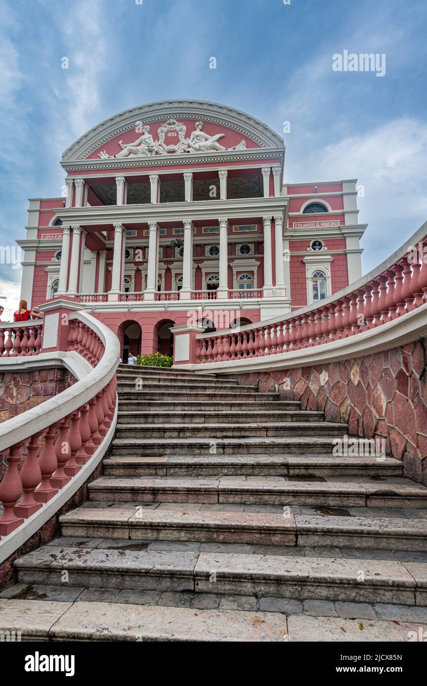 Amazonas Theater, Manaus, Bundesstaat Amazonas, Brasilien, Südamerika Stockfoto