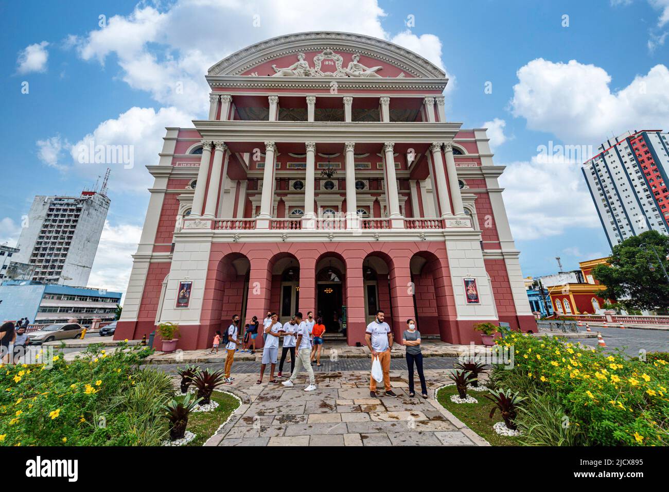 Amazonas Theater, Manaus, Bundesstaat Amazonas, Brasilien, Südamerika Stockfoto