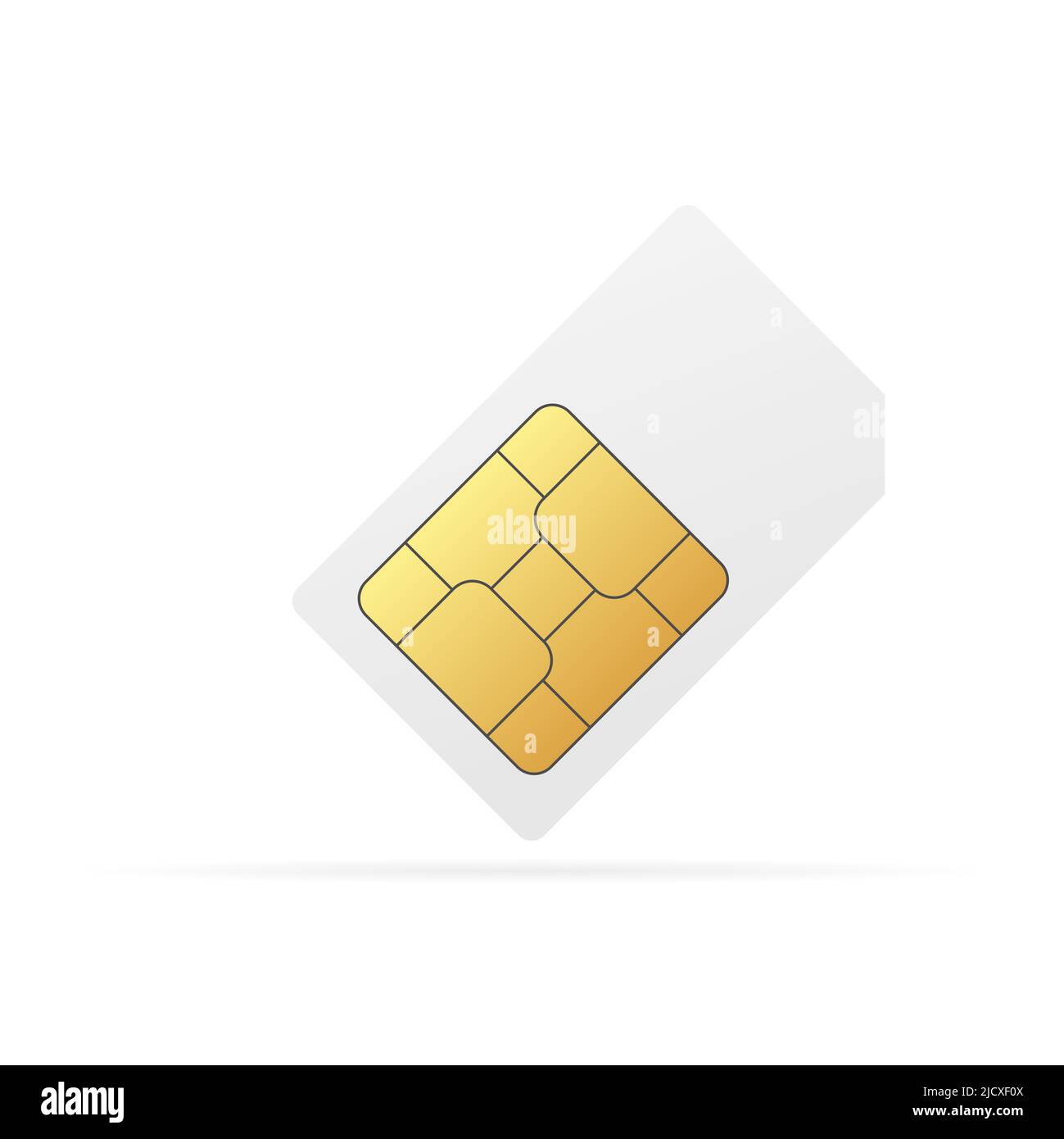 SIM-Karten-Chip auf weißem Hintergrund Stock Vektor
