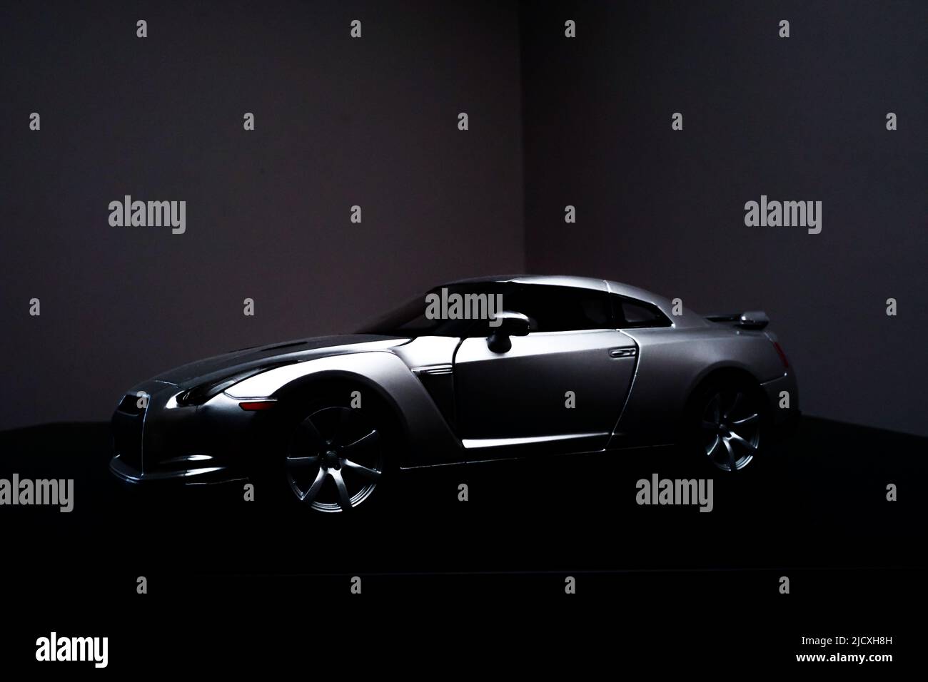 9 Mai 2021 Eskisehir Türkei Nissan R35 GTR Diecast-Modell Nahaufnahme Stockfoto