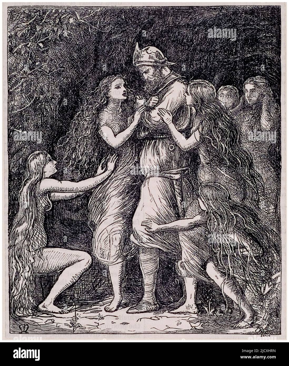 Tannhauser, Holzschnitt von Sir John Everett Millais und Joseph Swain (Kupferstecher), 1861 Stockfoto