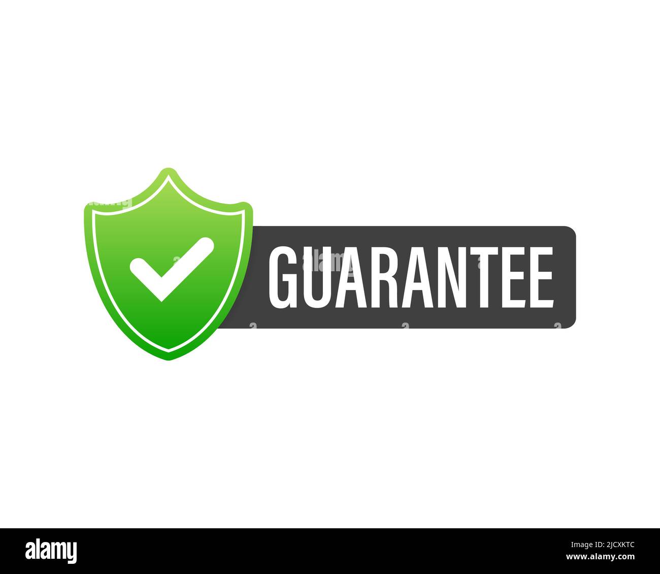 Kundenzufriedenheit garantiert Gold Abzeichen und Banner in Gold und Rot Stock Vektor