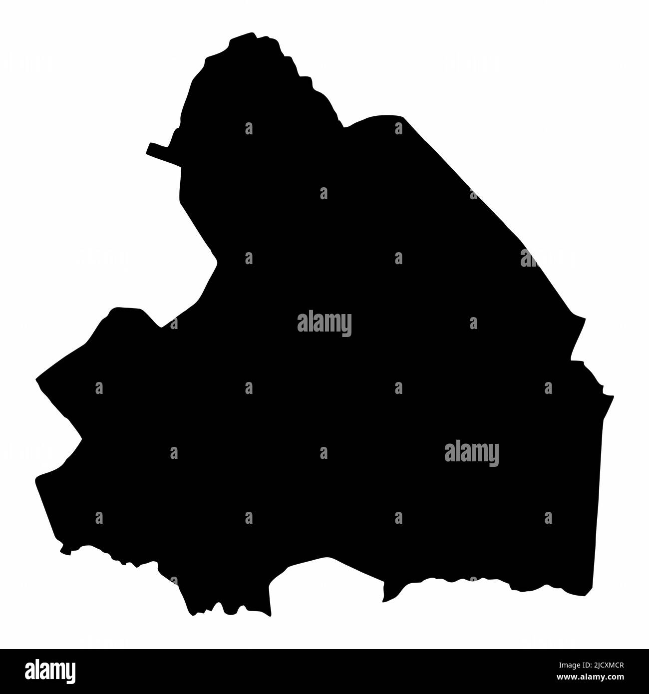 Drenthe Provinz, Silhouettenkarte isoliert auf weißem Hintergrund, Niederlande Stock Vektor