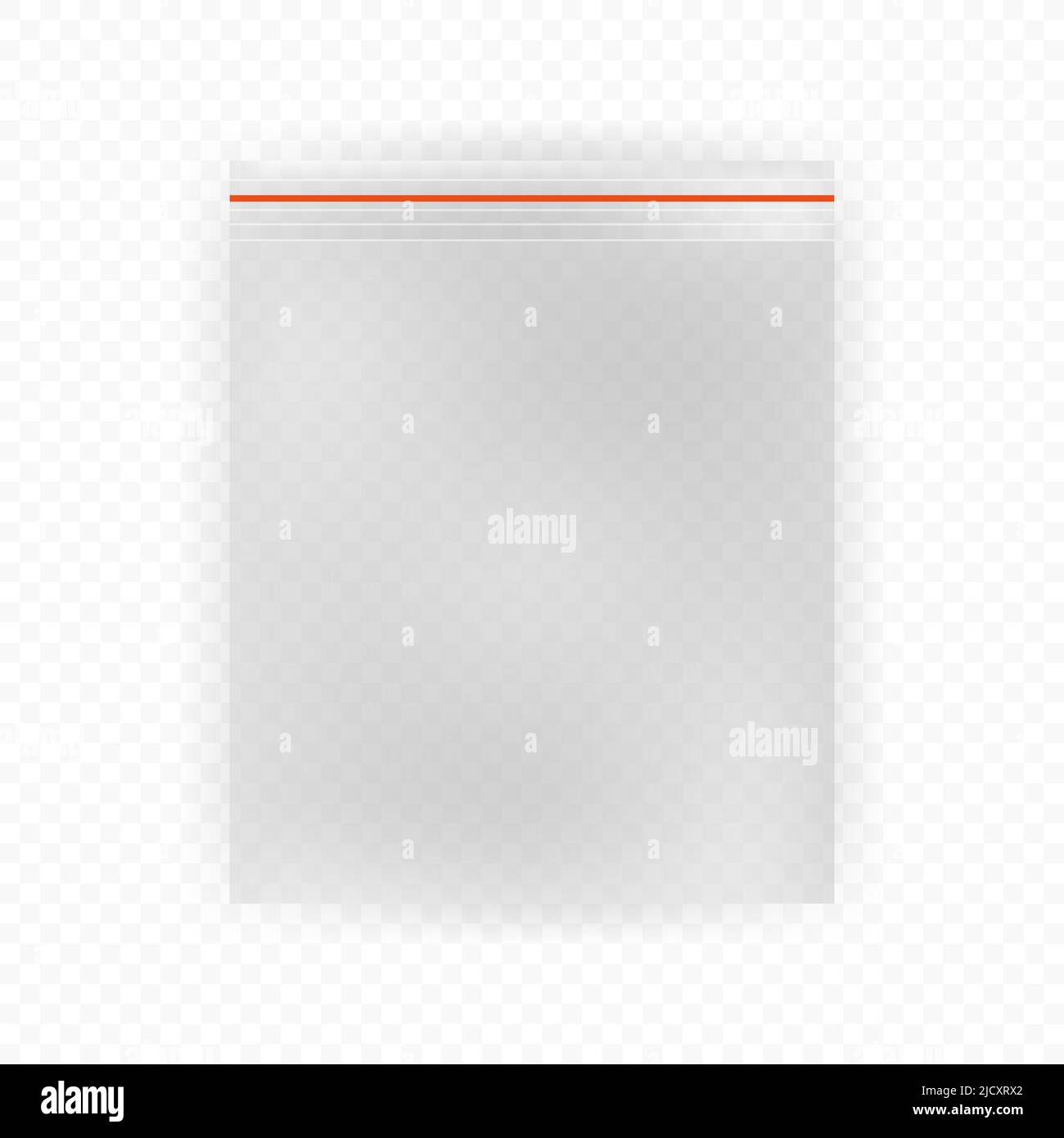 Realistische Plastiktüten auf weißem Hintergrund. Stock Vektor