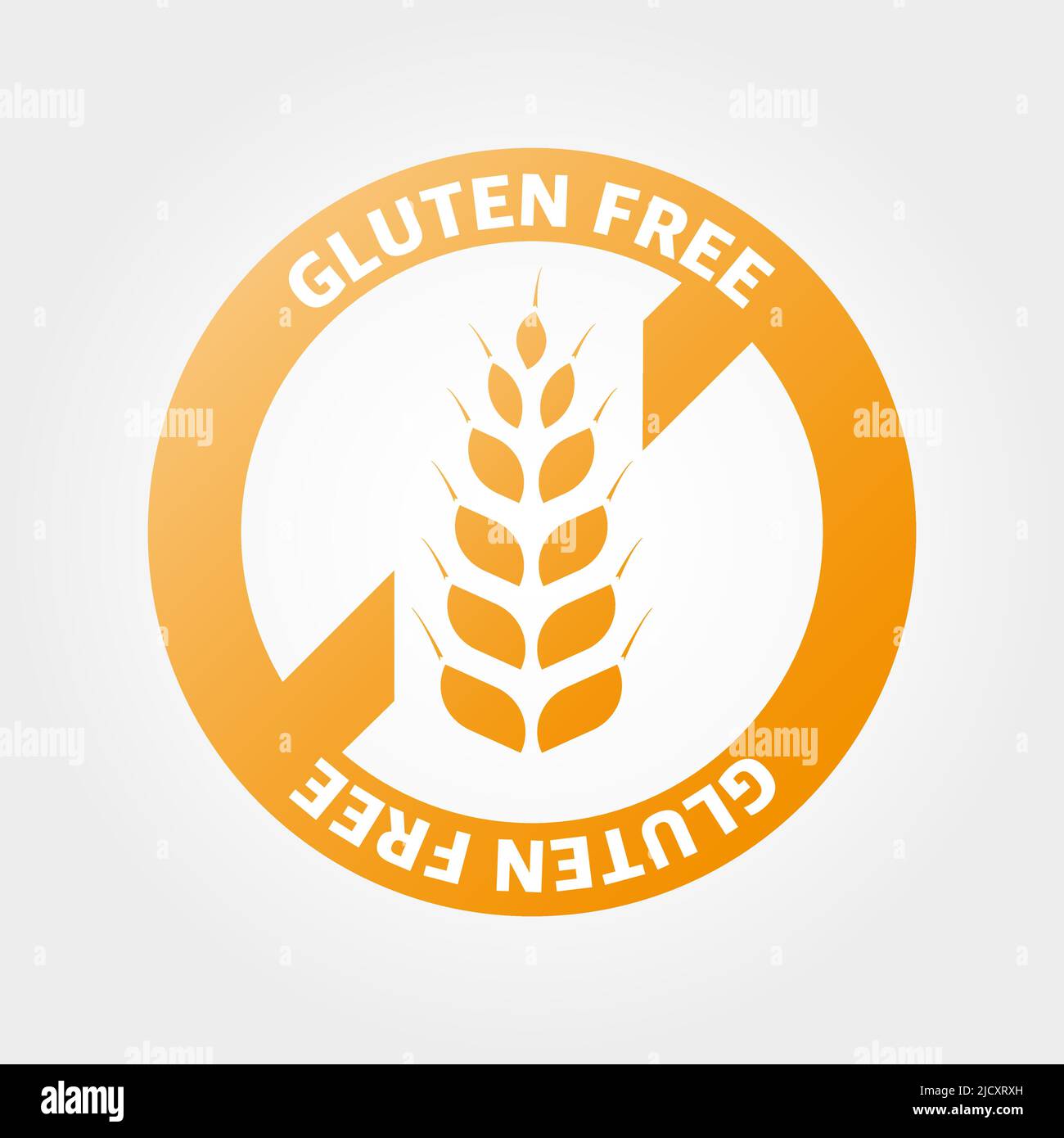 Glutenfreies Abzeichen, Logo, Symbol. Flache Vektorgrafik auf weißem Hintergrund. Stock Vektor