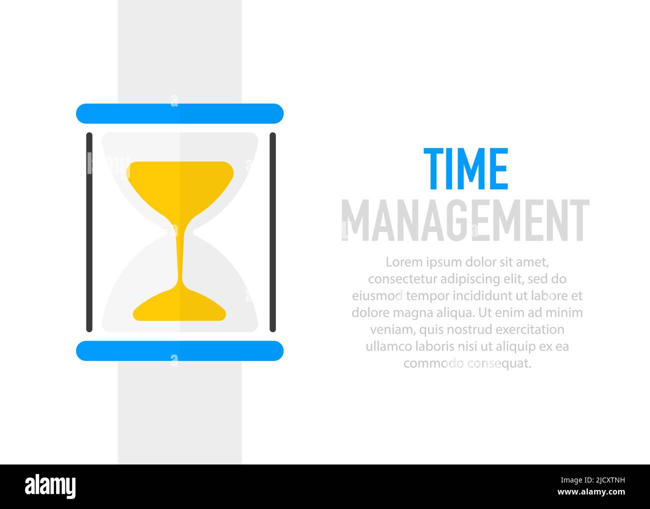 Zeitmanagement-Konzept. Zeitsteuerung, Planung. Stock Vektor