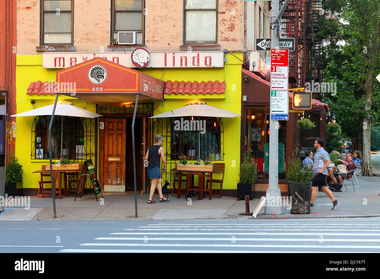 Mexico Lindo, 459 2. Ave, New York, NYC Foto von einem mexikanischen Restaurant im Stadtteil Kips Bay in Manhattan. Stockfoto
