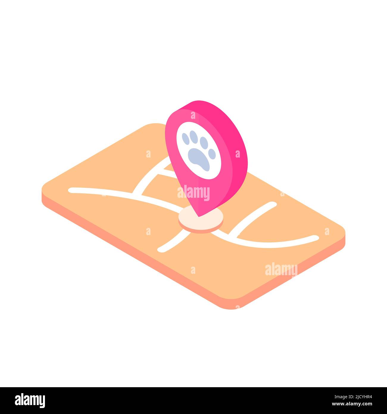 Symbol für PET-Position, isometrisches Design Stock Vektor