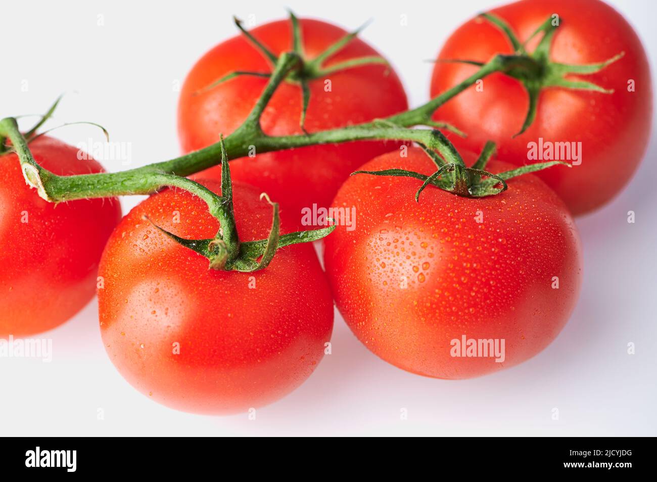 Makro aus Weintomaten Stockfoto