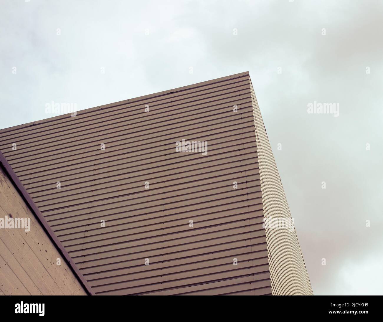 Blick auf ein modernes Gebäude in Cubed, Manchester, Großbritannien. Stockfoto