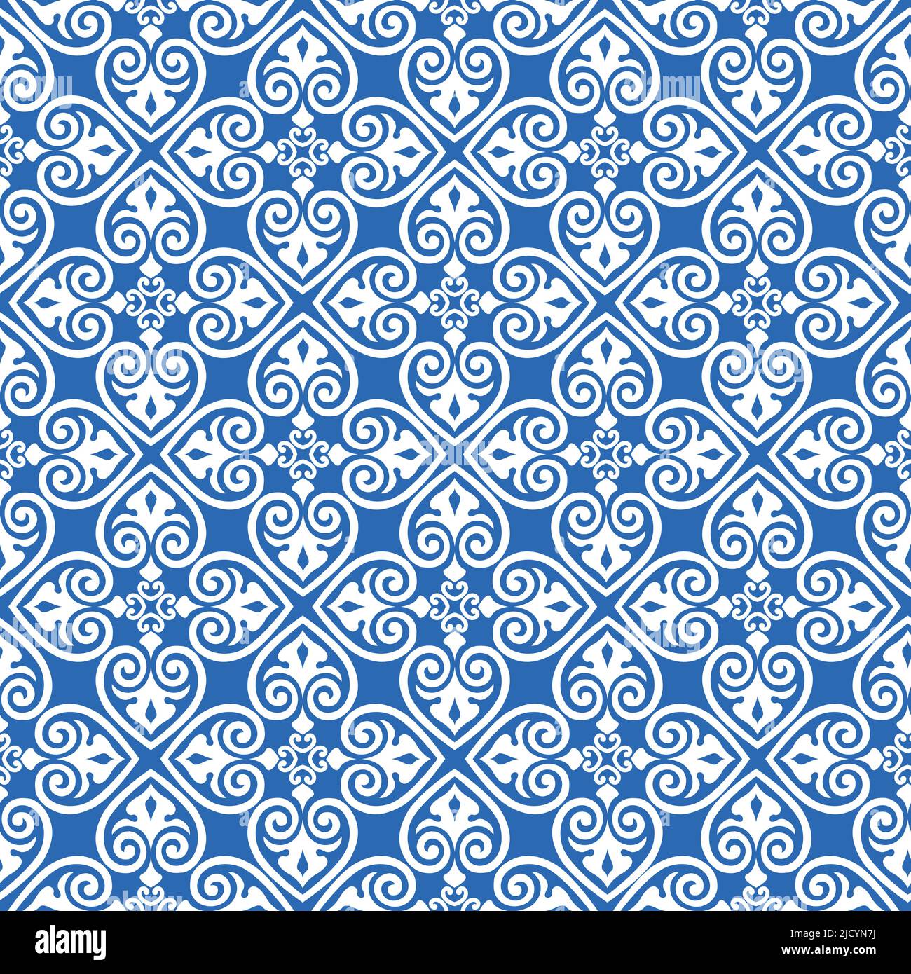 Nahtloses Muster mit floralem asiatischem Ornament. Abstrakte, ornamentale Struktur. Künstlerische diagonale florieren Fliese Hintergrund in arabischen Orient-Stil Stock Vektor