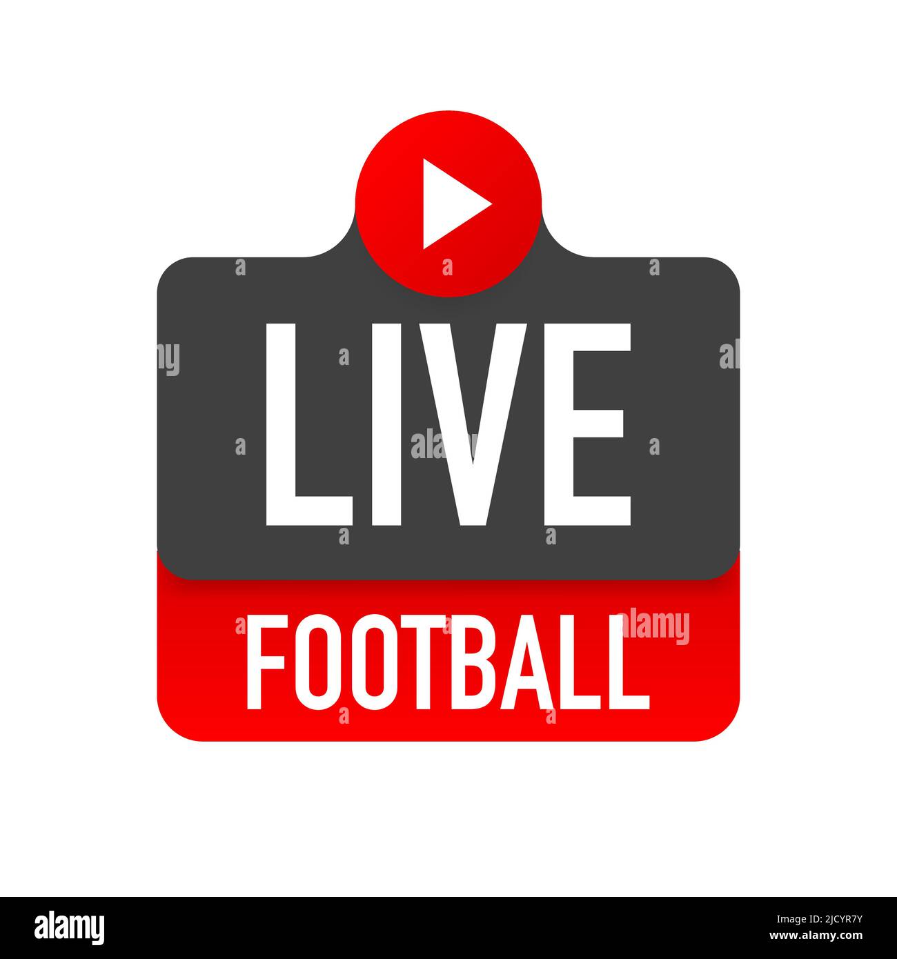 Live Football Streaming Icon, Badge, Button für die Übertragung oder Online- Fußball-Stream