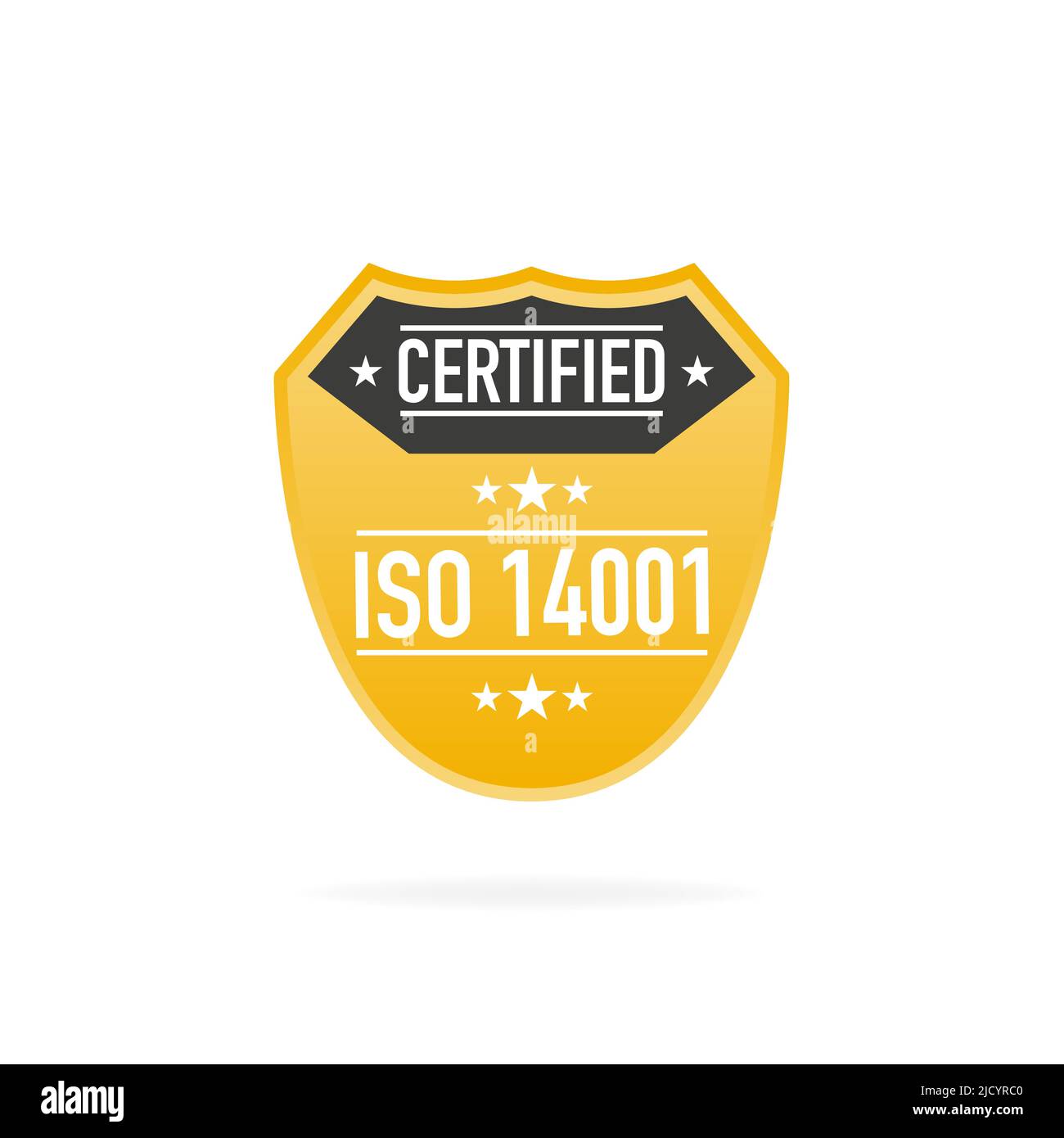 Zertifizierte Golddichtung isoliert auf weißem Hintergrund. Vektorgrafik. Stock Vektor