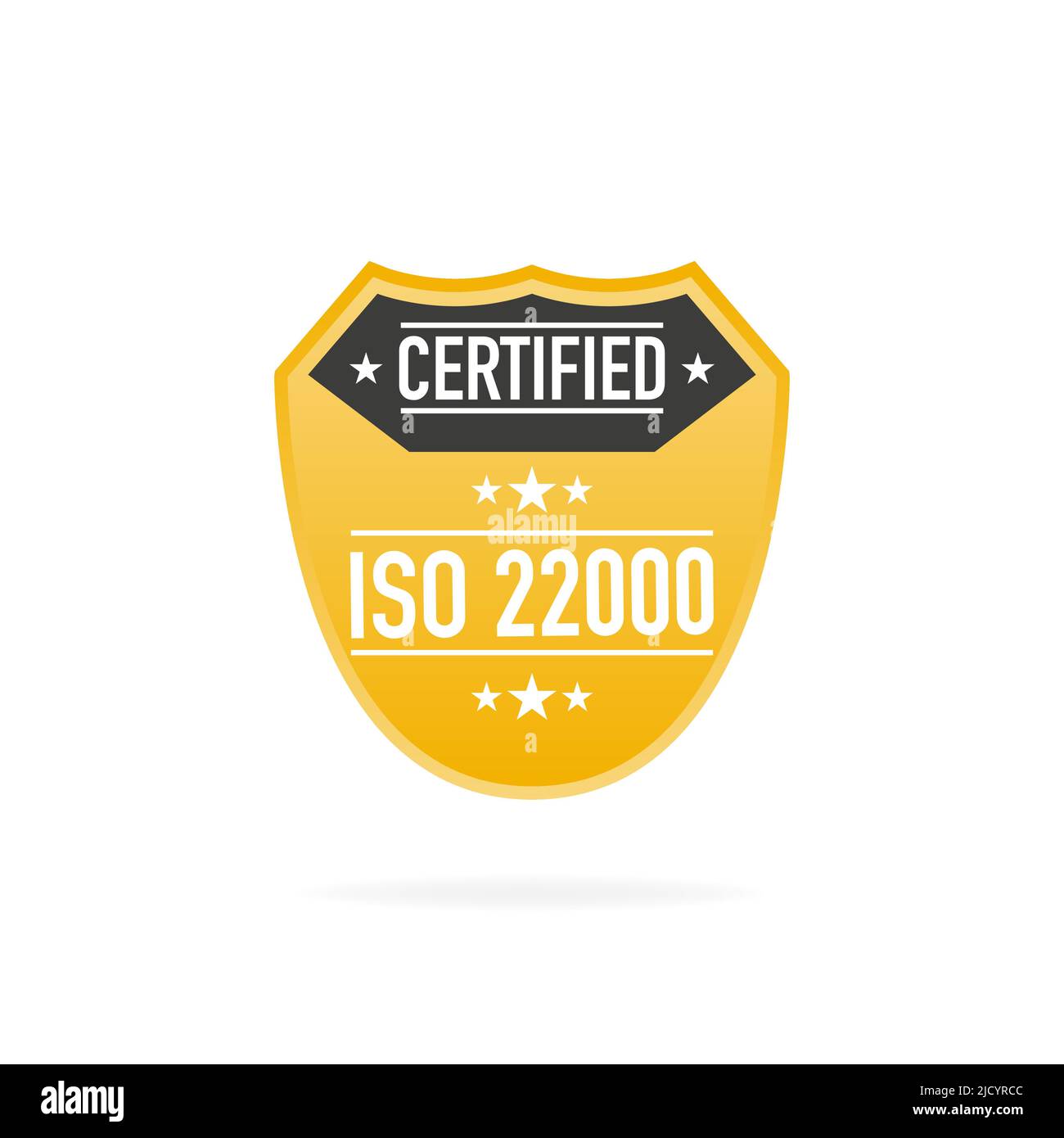 Zertifizierte Golddichtung isoliert auf weißem Hintergrund. Vektorgrafik. Stock Vektor