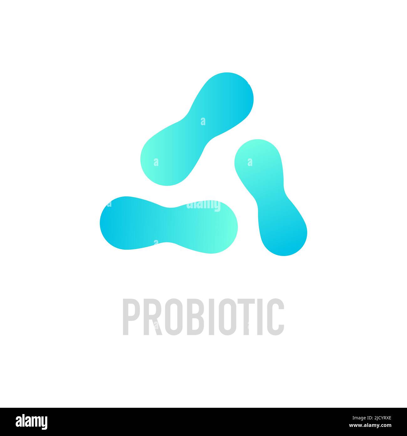 Symbol für Probiotika. Mit Logo für Probiotika. Vektorgrafik. Stock Vektor