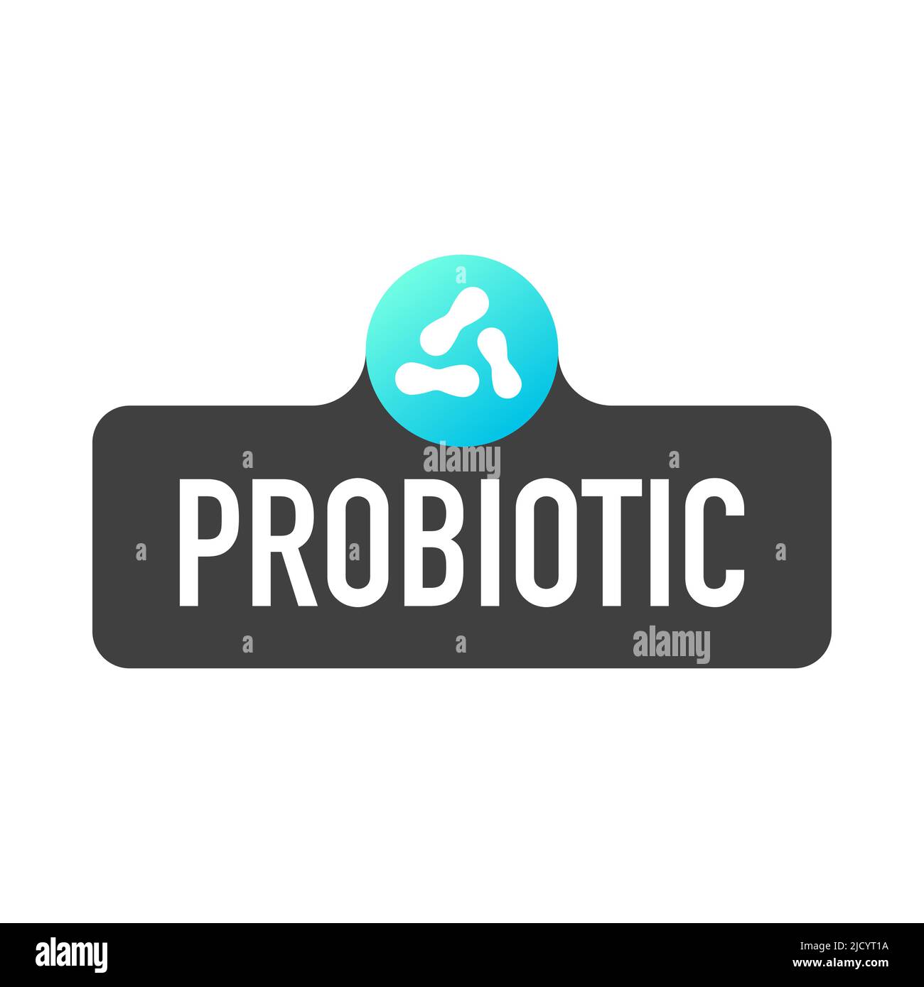 Symbol für Probiotika. Mit Logo für Probiotika. Vektorgrafik. Stock Vektor