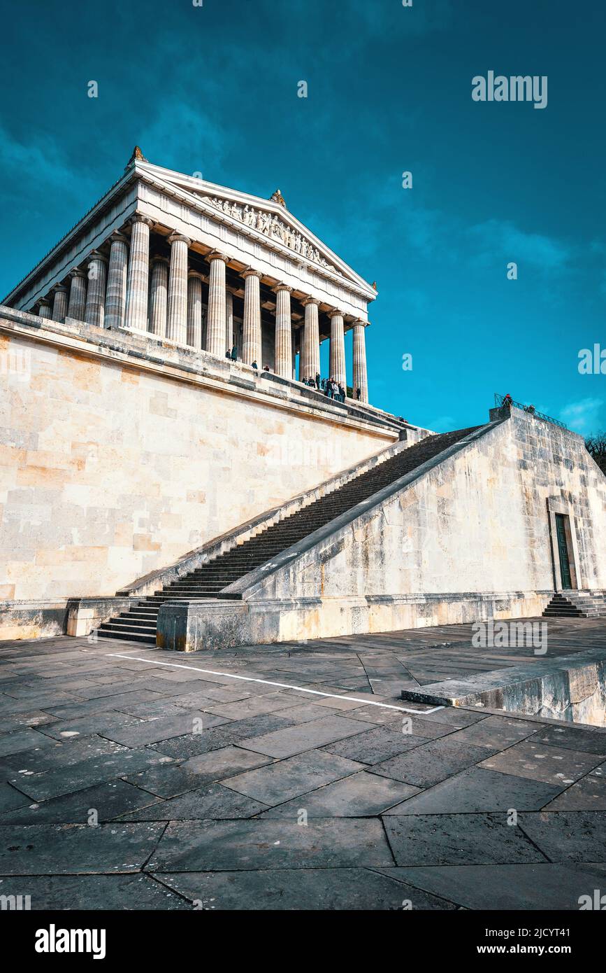 Walhalla Memorial Temple in Donaustauf in Bayern, Deutschland. Stockfoto