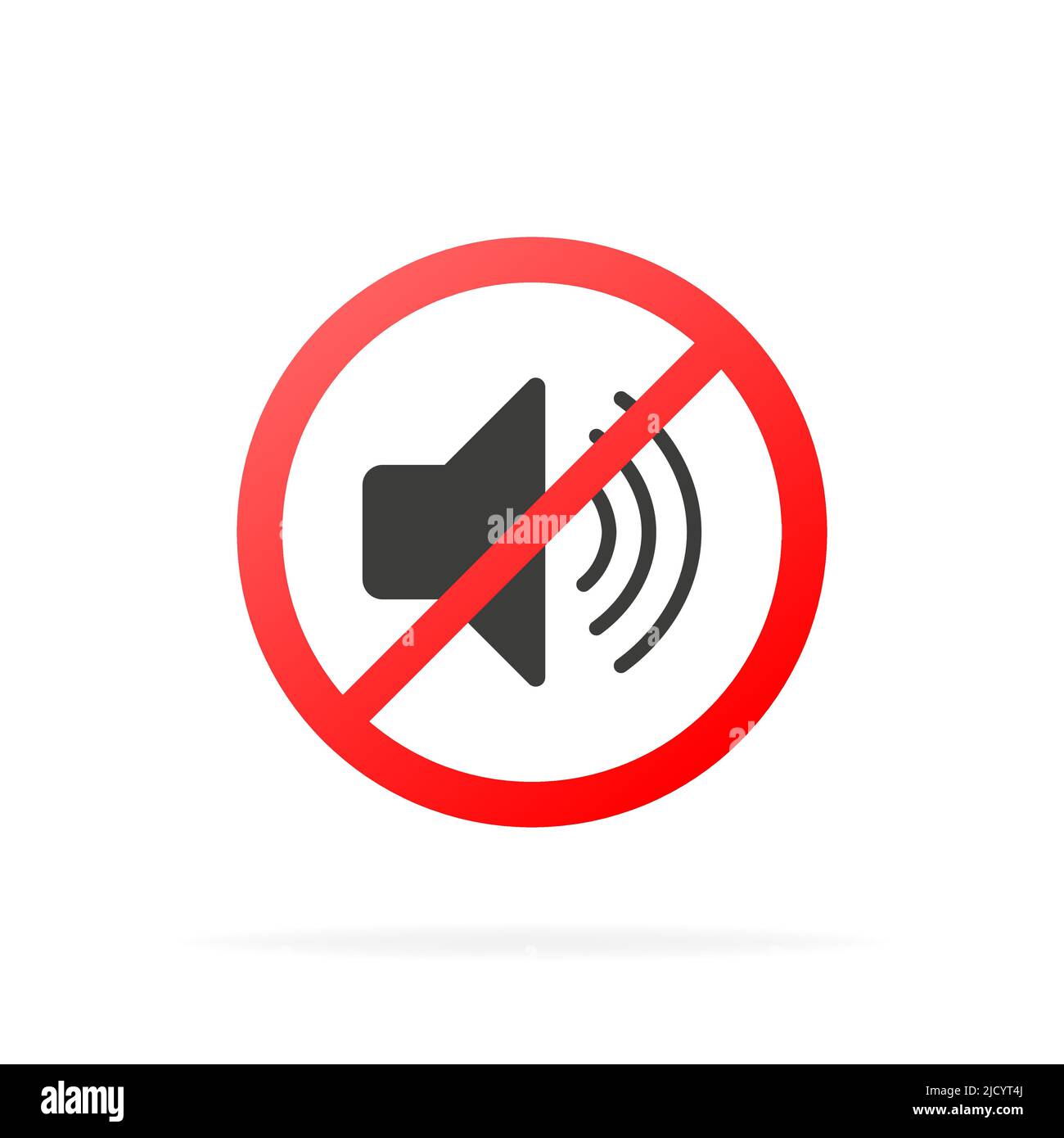 Kein Telefonschild mit Sound-Vektor. Vektorgrafik. Stock Vektor