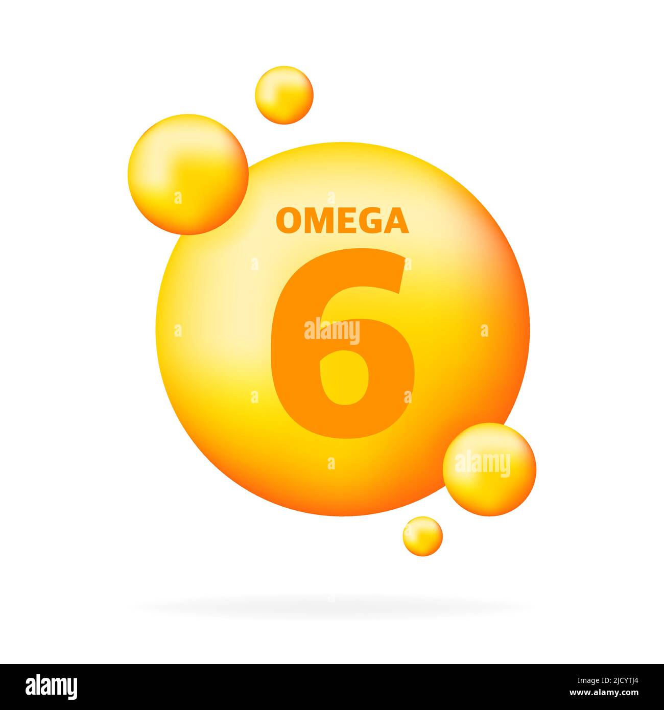 Shiny Fish Oil Nutrition, Omega 6, für eine gute Gesundheit isoliert auf transparentem Hintergrund. Vektorgrafik. Stock Vektor