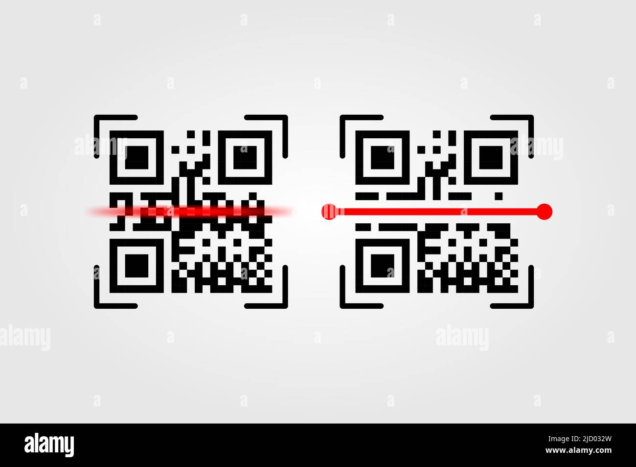 QR-Scanner, tolles Design für jeden Zweck. Vektorgrafik für Unternehmen. Barcode-Symbol. Internet-Technologie. vektor. Symbol, Zeichen. Stock Vektor