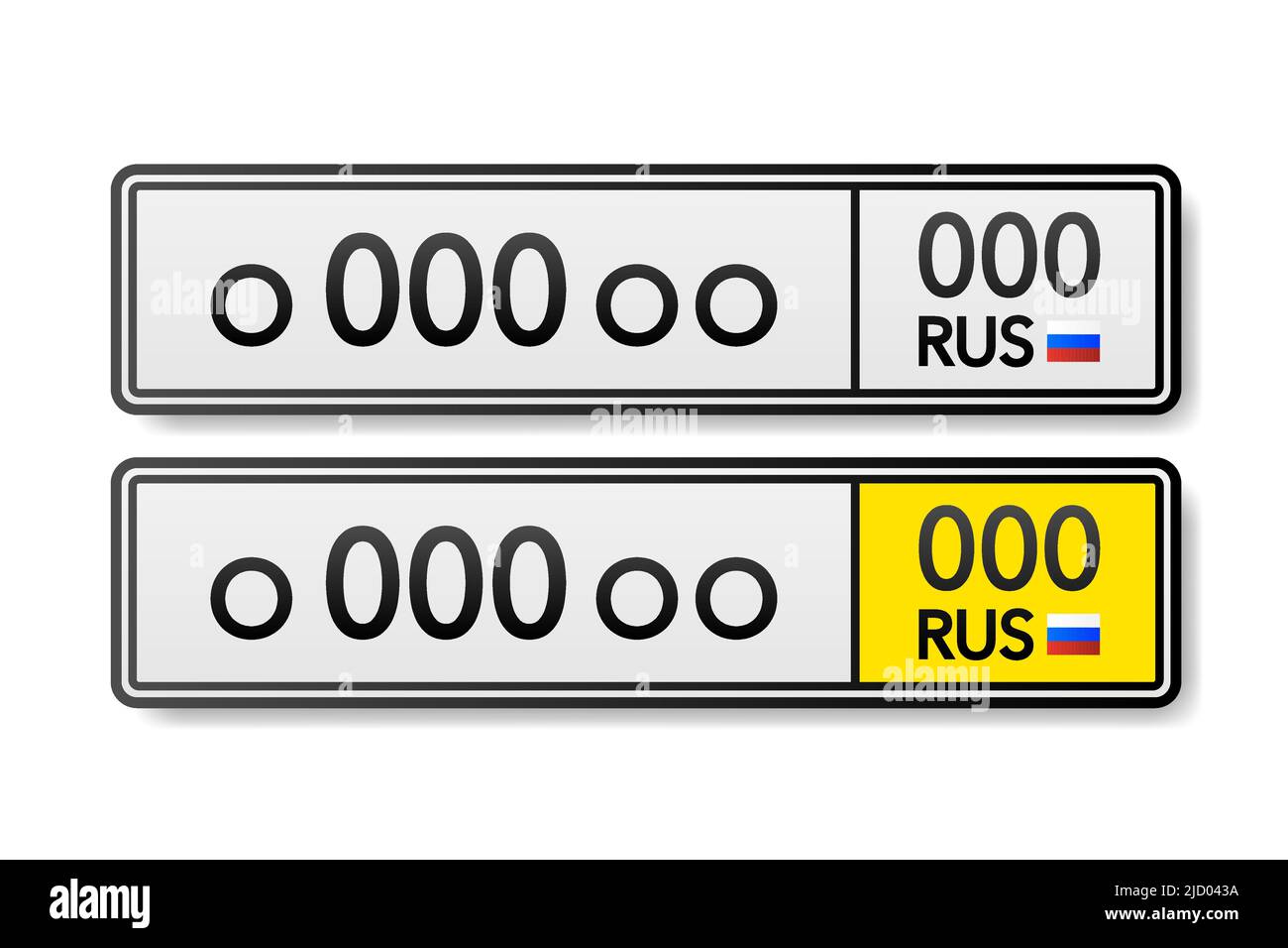 Europäisches Nummernschild Auto. Informationsschild. Optionen für Kfz-Kennzeichen. Stock Vektor