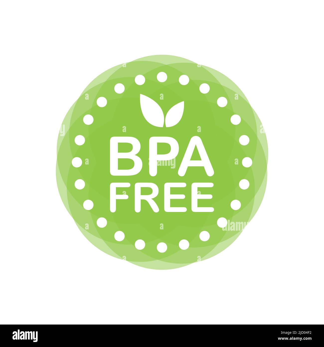 BPA-frei. Flaches grünes Abzeichen. Produktwerbung. Webdesign. Vektorgrafik. Stock Vektor