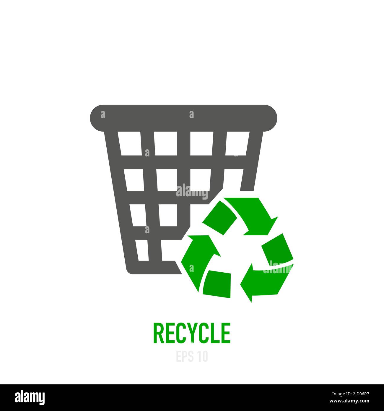 Symbol für Recycling- und Drehpfeil. Vektorgrafik. Stock Vektor